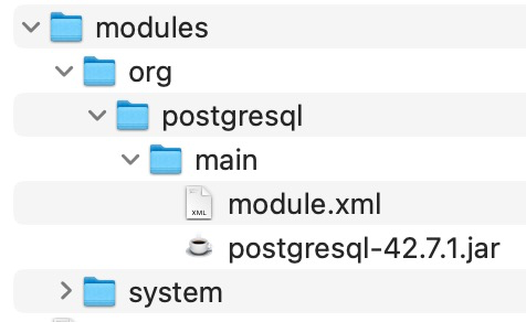 module directory structure for wildfly