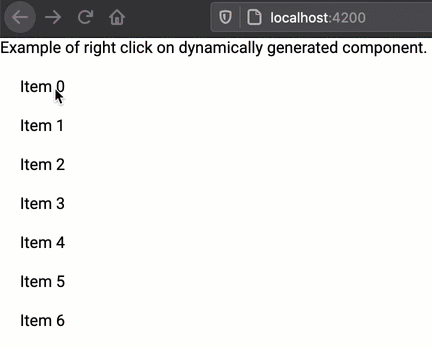 Right click context menu with Angular