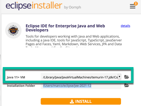Change JDK and JRE in Eclipse for Mac OS