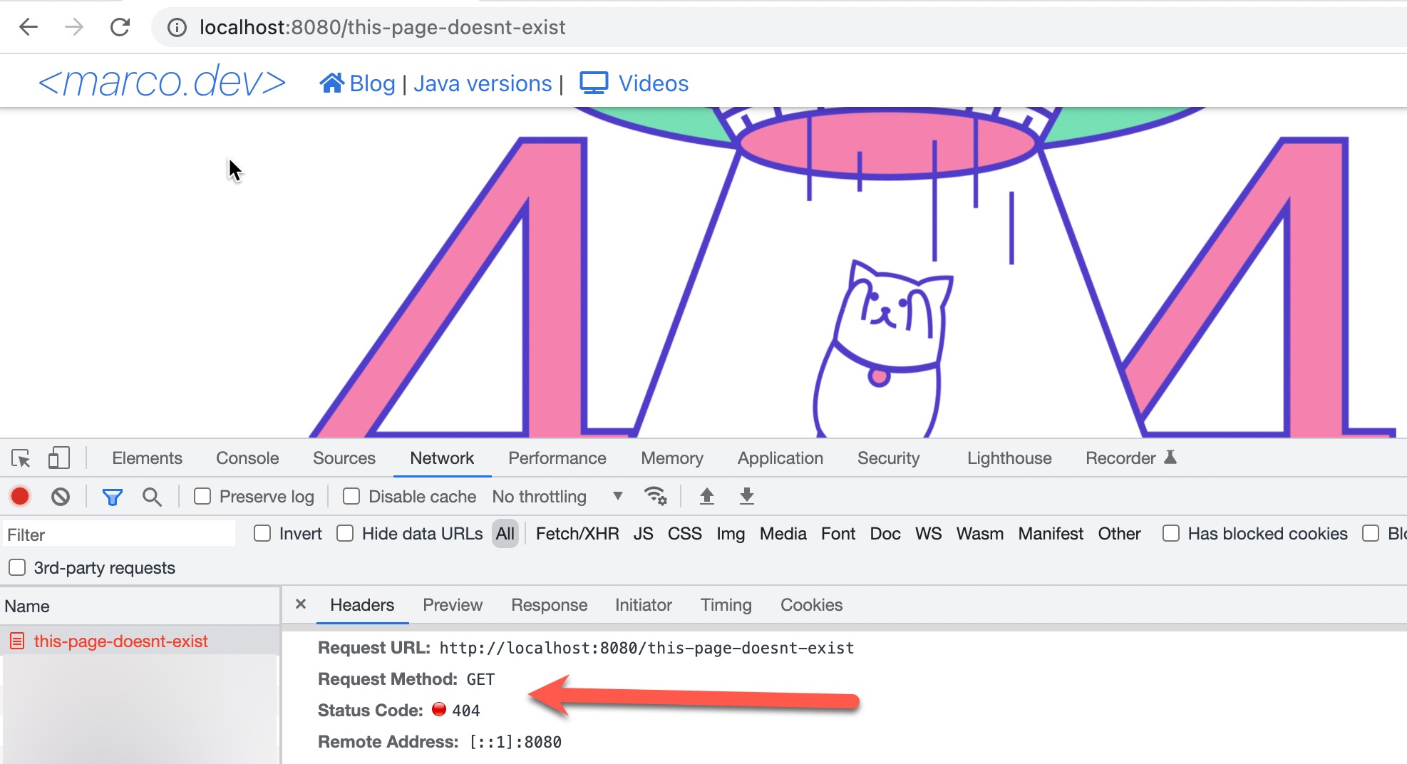 browser console error
