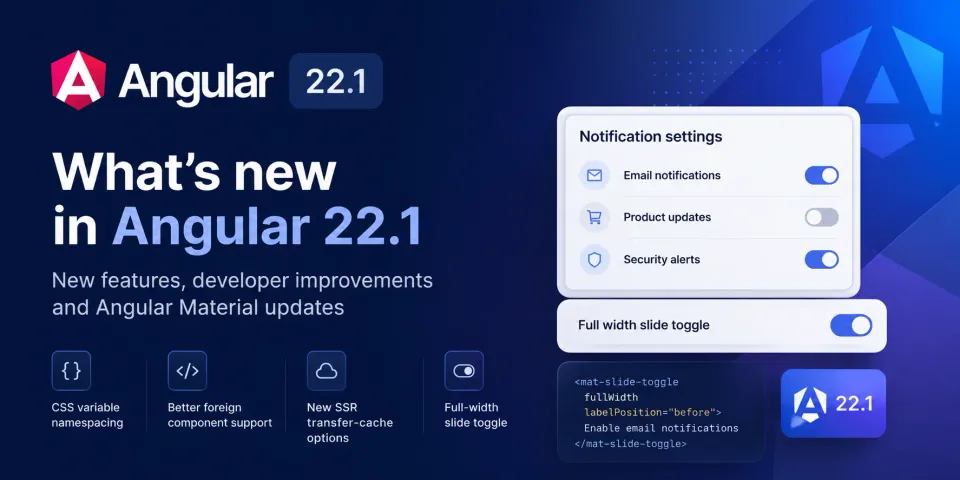 Angular 22.1: new features for developers